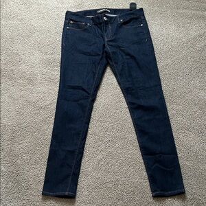 Express Dark Indigo Jean Legging Stella Low rise